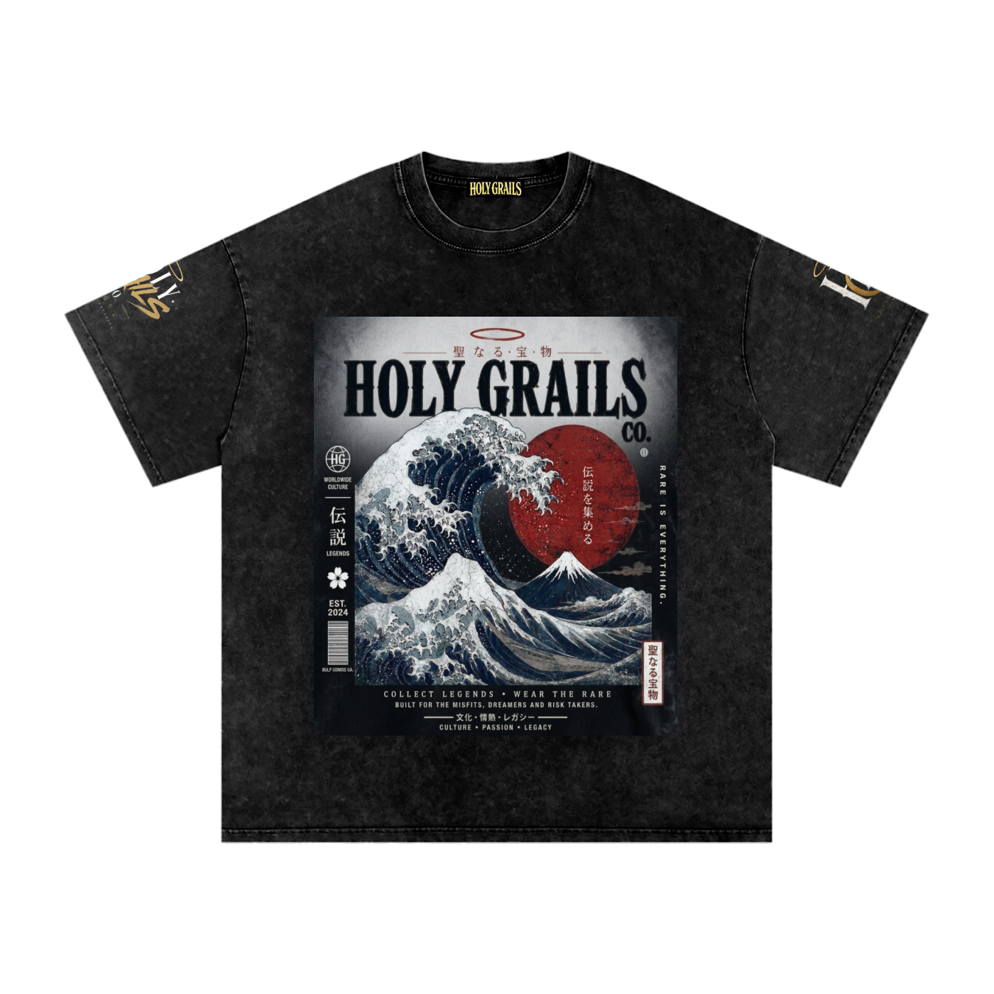 The Great  Wave Of Holy Grails Cotton T-Shirt