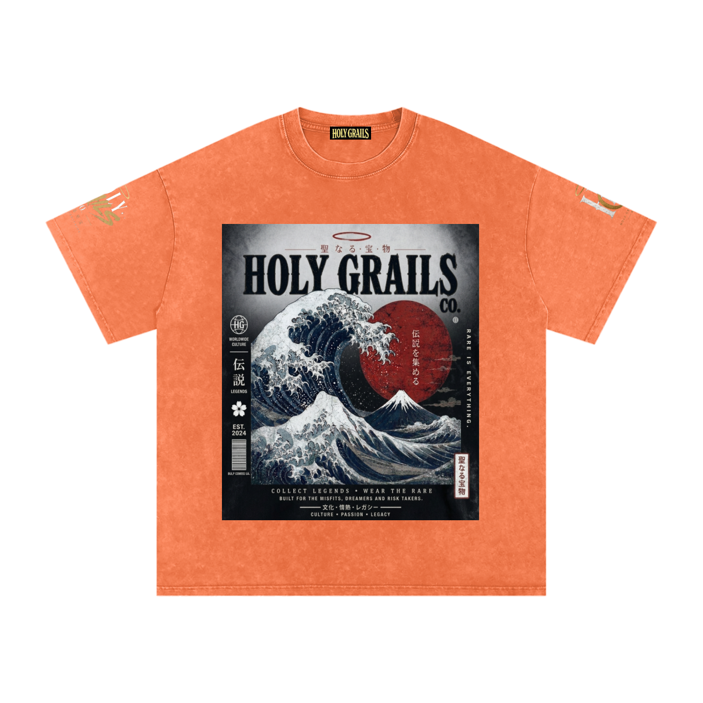 The Great  Wave Of Holy Grails Cotton T-Shirt