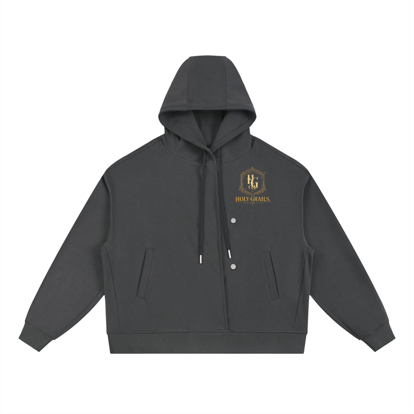 HG Crest Logo Button Placket Hoodie