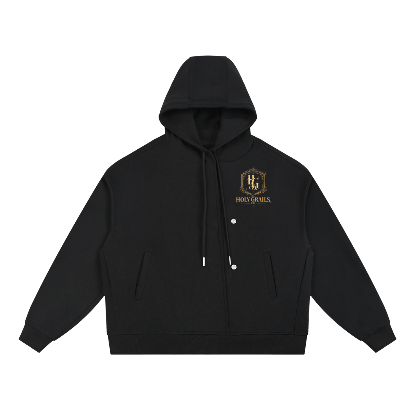 HG Crest Logo Button Placket Hoodie