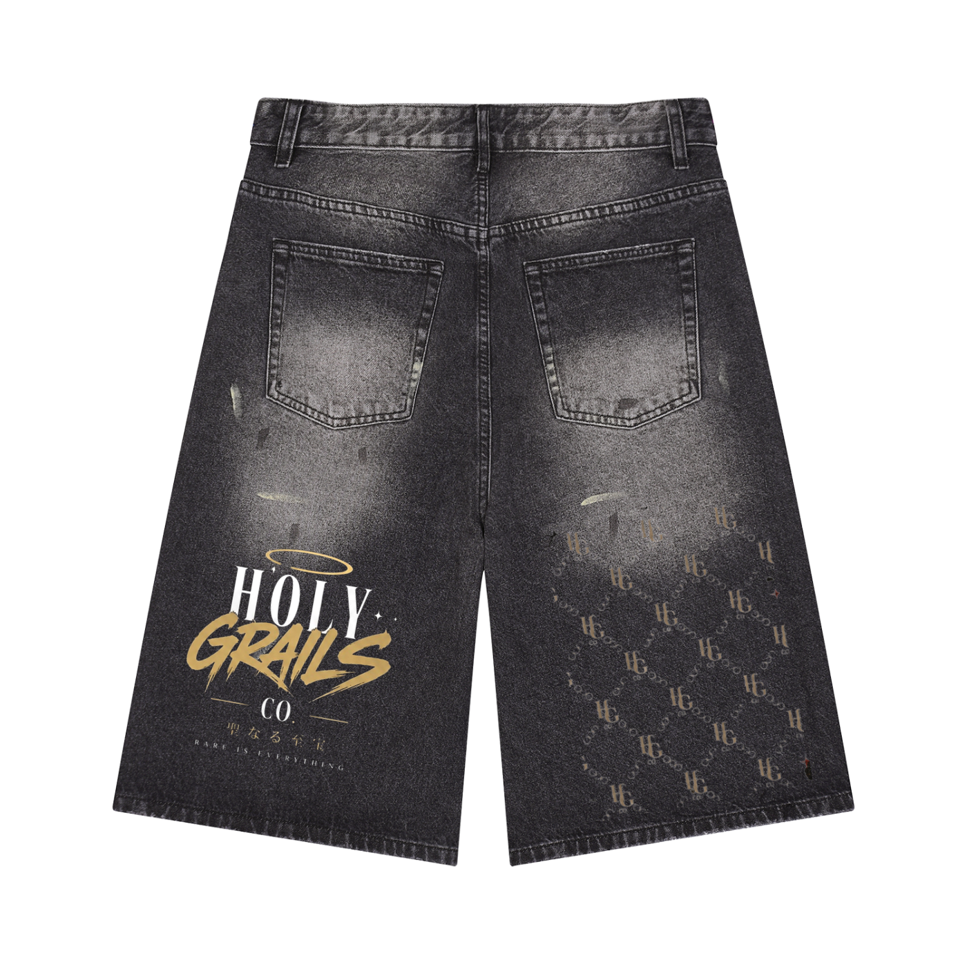 Men’s Vintage Wash Wide Leg Denim Shorts