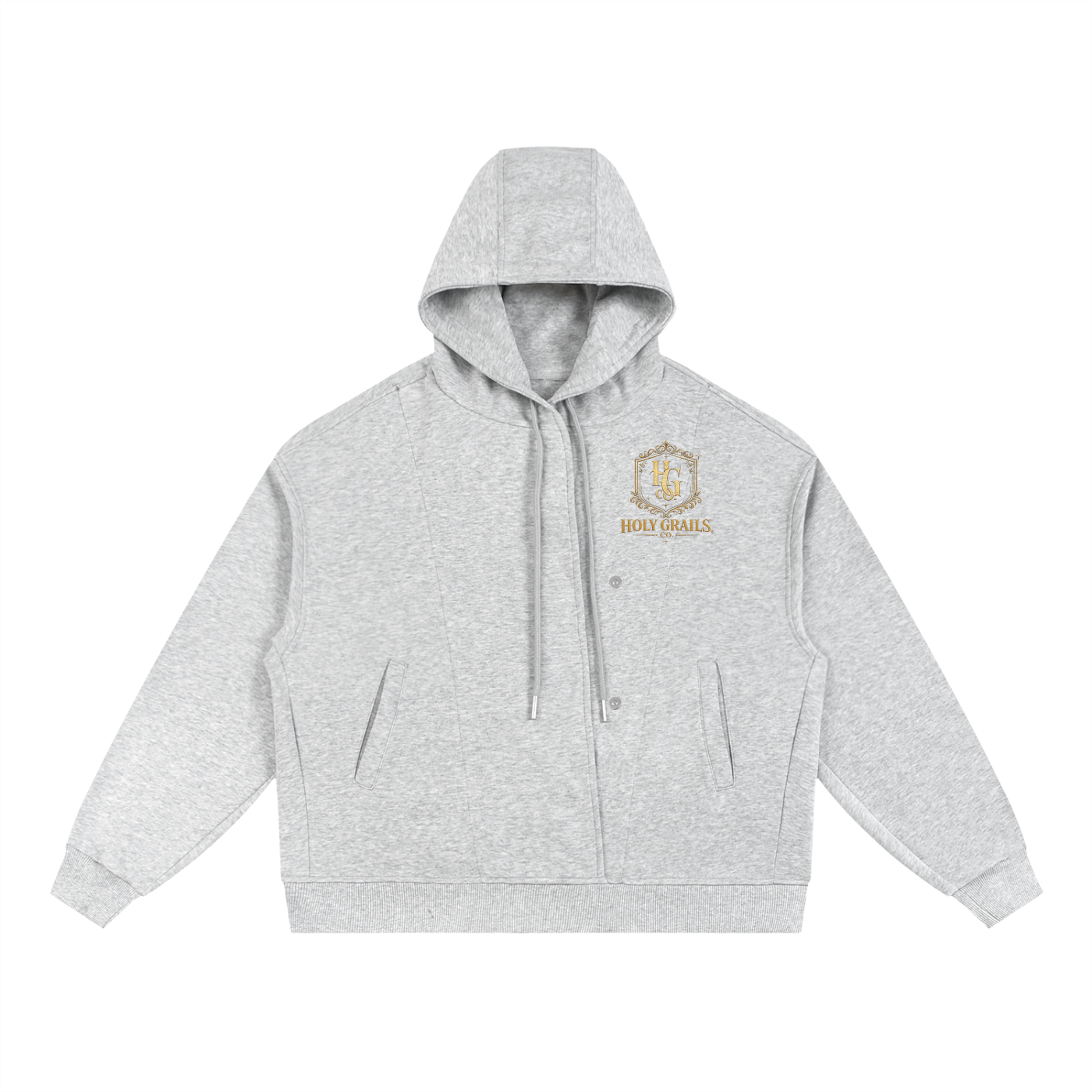 HG Crest Logo Button Placket Hoodie